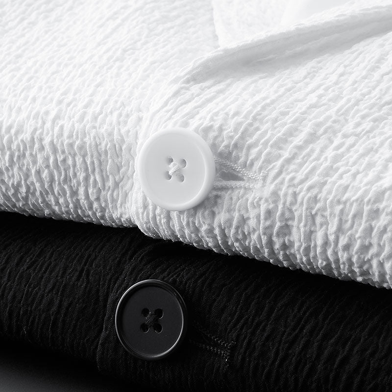 White Men's Casual Suit Jacket Men's Spring And Summer