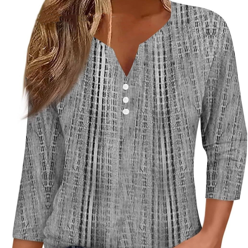 V-neck Fashionable Casual Women's Top