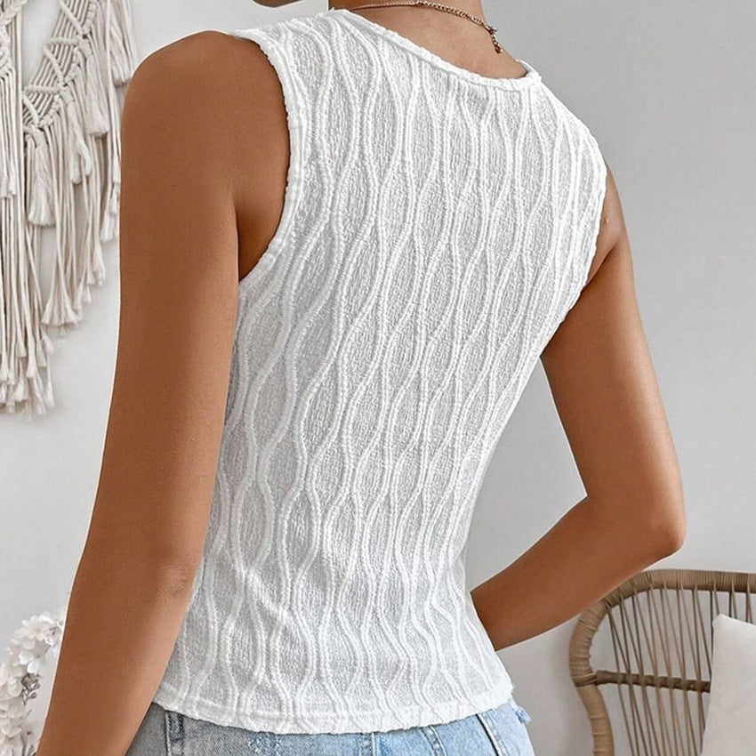 Women's Sleeveless Slim Vest Versatile Top