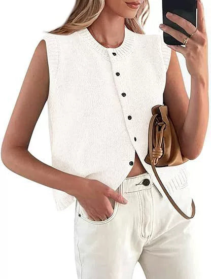 Single-breasted Hot Selling Sleeveless Knitted Vest